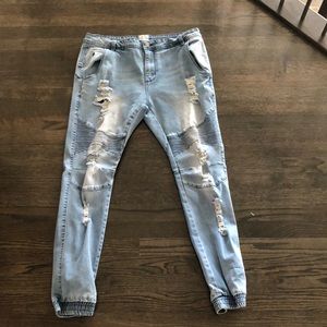 Kuwalla tee blue ripped jeans (size 36)